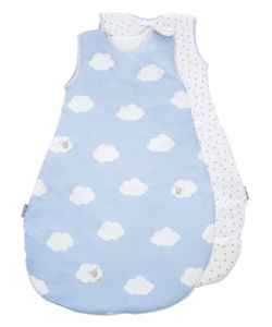 roba Schlafsack, 90cm, ganzjahres Babyschlafsack, atmungsaktive Baumwolle, 'Kleine Wolke blau'