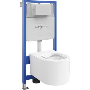 Mexen podomietkový WC systém Felix Slim s WC misou Sofia, biela- 6103354XX00