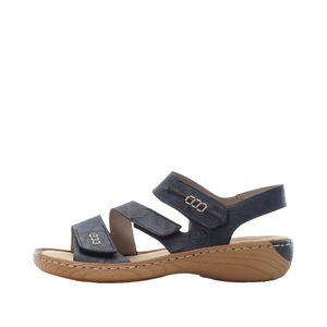 Rieker Damen Sandalen Klettverschluss Sandaletten V27Z0, Größe:37 EU, Farbe:Blau