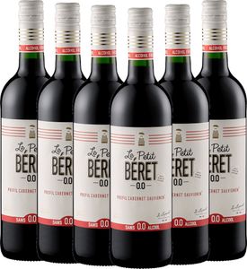 VINELLO 6er Weinpaket - Le Petit Béret Rouge Intense Alkoholfrei - Le Petit Béret