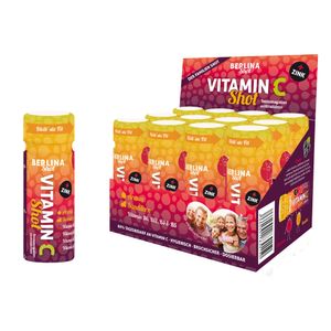 Berlina Vitamin+C Shot 12 x 60 ml Trinkflaschen mit Apfel-, Orangen-, Aronia- und Sanddornsaft, mit Vitaminen & Zink