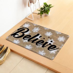 Fußmatte Schmutzfangmatte 40x60 cm, weihnachtlicher Stil（Believe）