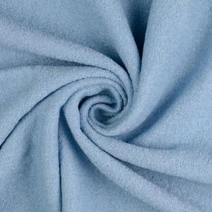 Wool Boucle BEA Viskose Wolle Lichtblau uni, ca. 423 g/m², ca. 0,5 m lang, ca. 1,42-1,44 m breit, , Stoffe Meterware, 60 % Viskose, 40 % Wolle