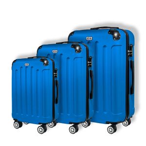 Club_49 Kufr Hard Shell Trolley Suitcase Set Cestovní kufr M/L/XL/Set Blue