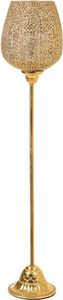Svícen Alexandra House Living Gold Glass Iron 19 x 93 x 19 cm