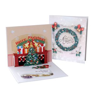 Frohe Weihnachten Pop-Up-Karte, 3D-Popup-Grußkarten für Weihnachten, Pop-Up-Weihnachtskarten, Weihnachtskarte 3D