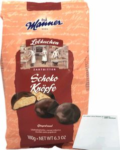 Manner Lebkuchen Schoko Knöpfe (180g Packung) + usy Block