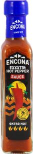 ENCONA Extra Hot Pepper Sauce 142ml | Extra Scharfe Chilisauce | West Indian Inspired | vegan