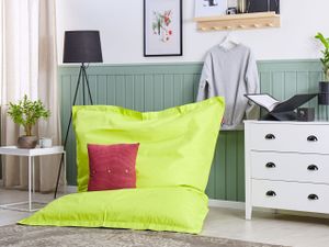 BELIANI Sitzsack Grün 140 x 180 cm Indoor Outdoor Stark wasserabweisender Langfristige Volumenstabilität Leicht Gewich