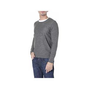 Replay Herren klassischer grauer Wollpullover M