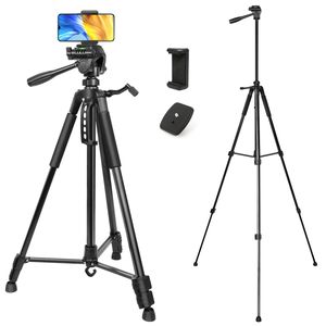 CMYbabee Kamera Handy Stativ, Aluminium Leichtstativ für Reisen, 360-Grad-Panorama-Aufnahmestativ Belastbar bis zu 4kg für Kamera, Handy schwarz