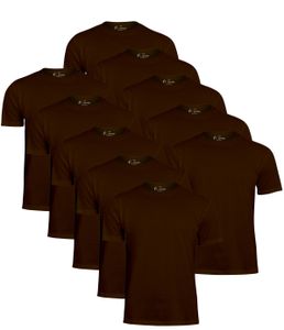 Cotton Prime® 10er Pack T-Shirt O-Neck - Tee XL Braun