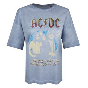 AC/DC - "Highway To Hell Tour" T-Shirt für Damen TV252 (XXL) (Vintage Grau Blau)