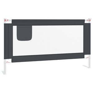 vidaXL Kleinkind-Bettschutzgitter Dunkelgrau 150x25 cm Stoff