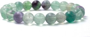 Bixorp Gems Rainbow Fluorite - Bransoletka wykonana z polerowanych kamieni szlachetnych