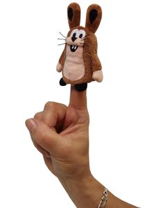 Prstová maňuška králik 10 cm, z príbehov s krtkom