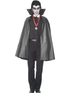 Halloween-Vampirumhang Accessoire für Erwachsene schwarz