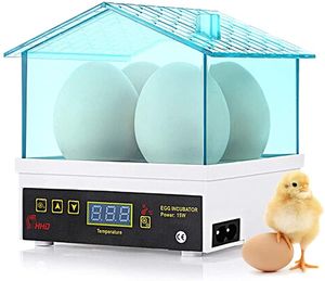 4 Eier Digital Inkubator Vollautomatische Brutmaschine Brutkasten Temperatur und Feuchtigkeitsregulierung