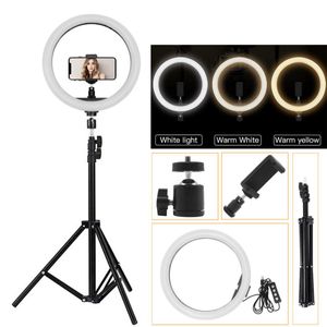LED Dimmbar Ringleuchte Ringlicht +210cm Handy Stativ für Live YouTube Makeup