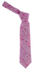 Krawatte Seide 146cm/8cm  Paisley pink Blumen Floral Schlips Binder