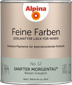 Alpina Feine Farben Lack Sanfter Morgentau blasses graugrün 750 ml
