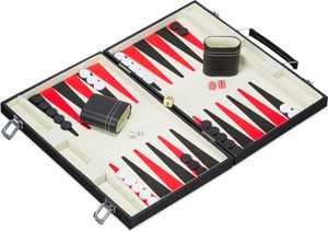 relaxdays Backgammon Koffer