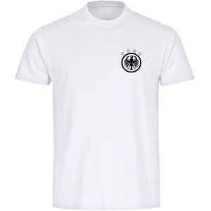 multifanshop® Herren T-Shirt - Deutschland - Adler Retro, weiß, Größe XXL