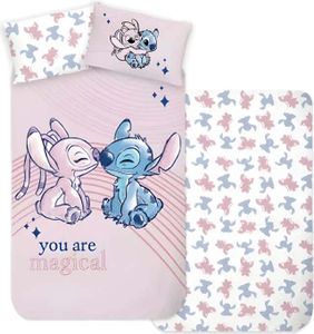 Disney Lilo und Stitch Baby Bettwäsche 2tlg Set 100x135 40x60 cm 100% Baumwolle