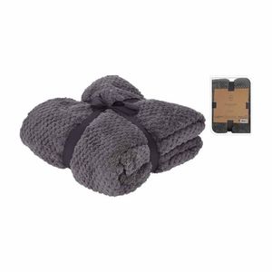 HOMESTYLING Decke Fleece 130 x 170 cm PREMIUM grau KO-HZ1011920