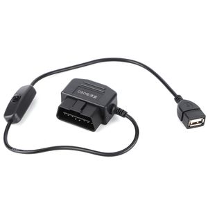 18,7 Zoll OBD2 USB-Ladekabel 16Pin-Anschluss Ladegerät für Auto-GPS-DVR-Kamera