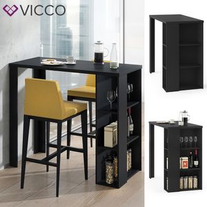 Barový stůl Vicco Noel Black 120 x 105,6 x 60 cm Dřevěný materiál