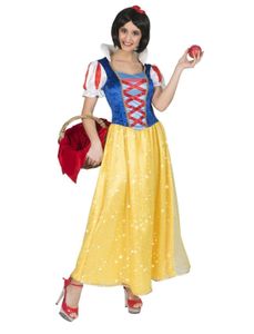Schneewittchen Kostüm Snow White Kleid Märchen Prinzessin Karneval Damen Zwerge 40/42
