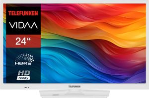 Telefunken Fernseher 24 Zoll Smart TV VIDAA XH24VP550M-W HD Fernseher HDR TV mit Triple-Tuner