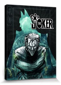 Batman Poster Leinwandbild Auf Keilrahmen - The Joker Insane (80 x 60 cm)