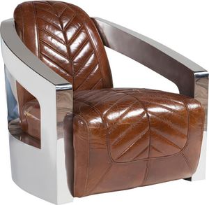 Vintage Retro Stuhl Leder Sessel Lounge Club Design Luxus Möbel Flugzeug Flieger