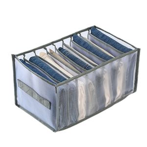 9 Grids Aufbewahrungsbox faltbarer Kleiderschrank Kleider-Organizer Trenner Schubladen Organizer, waschbar mit Griff für Jeans Hosen Hemden,Grau 36×25×20cm
