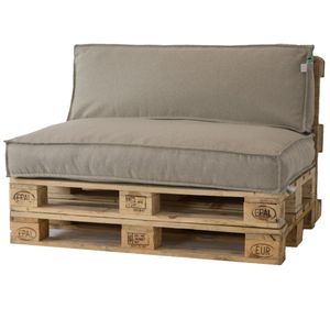 2L Home & Garden PalettenkissenSet Metro Lounge Beige - 2 Teilige Set - Palettenkissen mit Sitzkissen