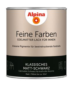 Alpina Feine Farben LackKlassischedelmattes schwarz 750 ml