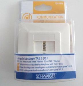 Schwaiger Telefondose TAE 6 (4) F Unterputz