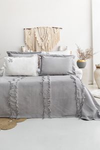 L'Essentiel Linge de Maison, Brianna - Sivá, súprava posteľnej bielizne, súprava posteľnej bielizne, 100% BAVLNA, 240 x 260 cm