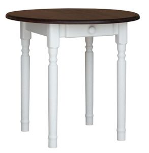 Okrúhly jedálenský stôl Kuchynský stôl biely orech 90 cm