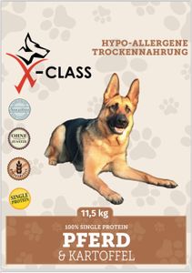 Hypo-Allergene Trockennahrung Pferd mit Kartoffel, 11,5kg, Trockenfutter für allergische und ernährungssensible Hunde