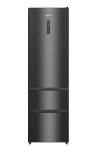 Hisense RM469N4AFD1 Kühl-Gefrierkombination, freistehend, NoFrost, 368 Liter, 229 L Kühlen, 113 L Gefrieren, XtremeFreeze, Smart Fresh, Metal Cooling, CrispZone, schwarz Inox