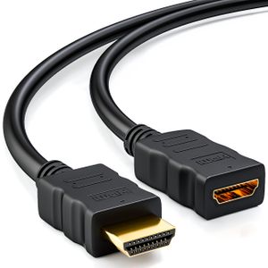 deleyCON 1m HDMI Verlängerung Kabel - Kompatibel zu HDMI 2.0a/b/1.4a - UHD 4K HDR 3D 1080p 2160p ARC - High Speed mit Ethernet - Schwarz