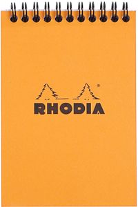 RHODIA Spiralnotizblock No. 13 DIN A6 kariert orange 80 Blatt