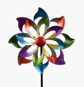 Metall Garten Windmühle Schmetterling Blume Mobile Ornament Dekoration 