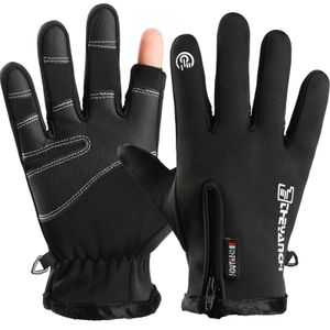 Touchscreen Handschuhe Herren Damen Thermo Warm Winter Wasserdicht Fahrradhandschuhe Skihandschuhe, Schwarz, M