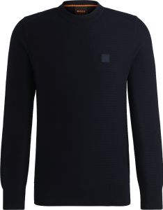Niebieski bawełniany sweter męski Hugo Boss dla stylowych mężczyzn - S