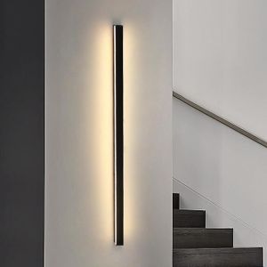 ZMH led kinkiet lampa ścienna wewnętrzna czarny ciepły biały 100CM 34W nowoczesny korytarz w górę w dół oświetlenie ścienne do przedpokoju salon łóżko schody pokój dziecięcy sypialnia