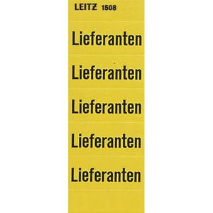 Leitz 1508-01-00 1508 Inhaltsschild Lieferanten, selbstklebend, 100 Stück, gelb